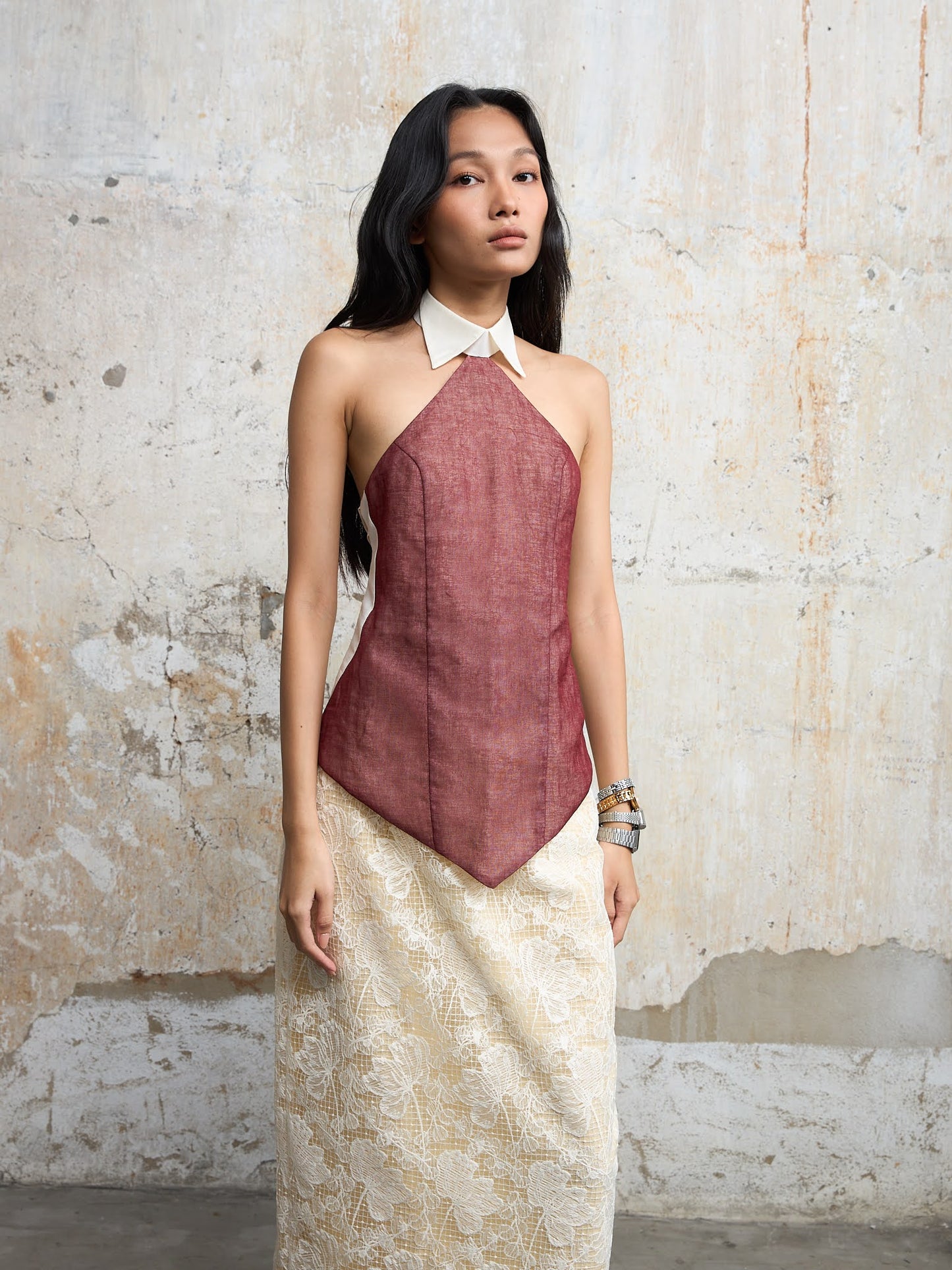 Chân Váy Ren Lá Sen