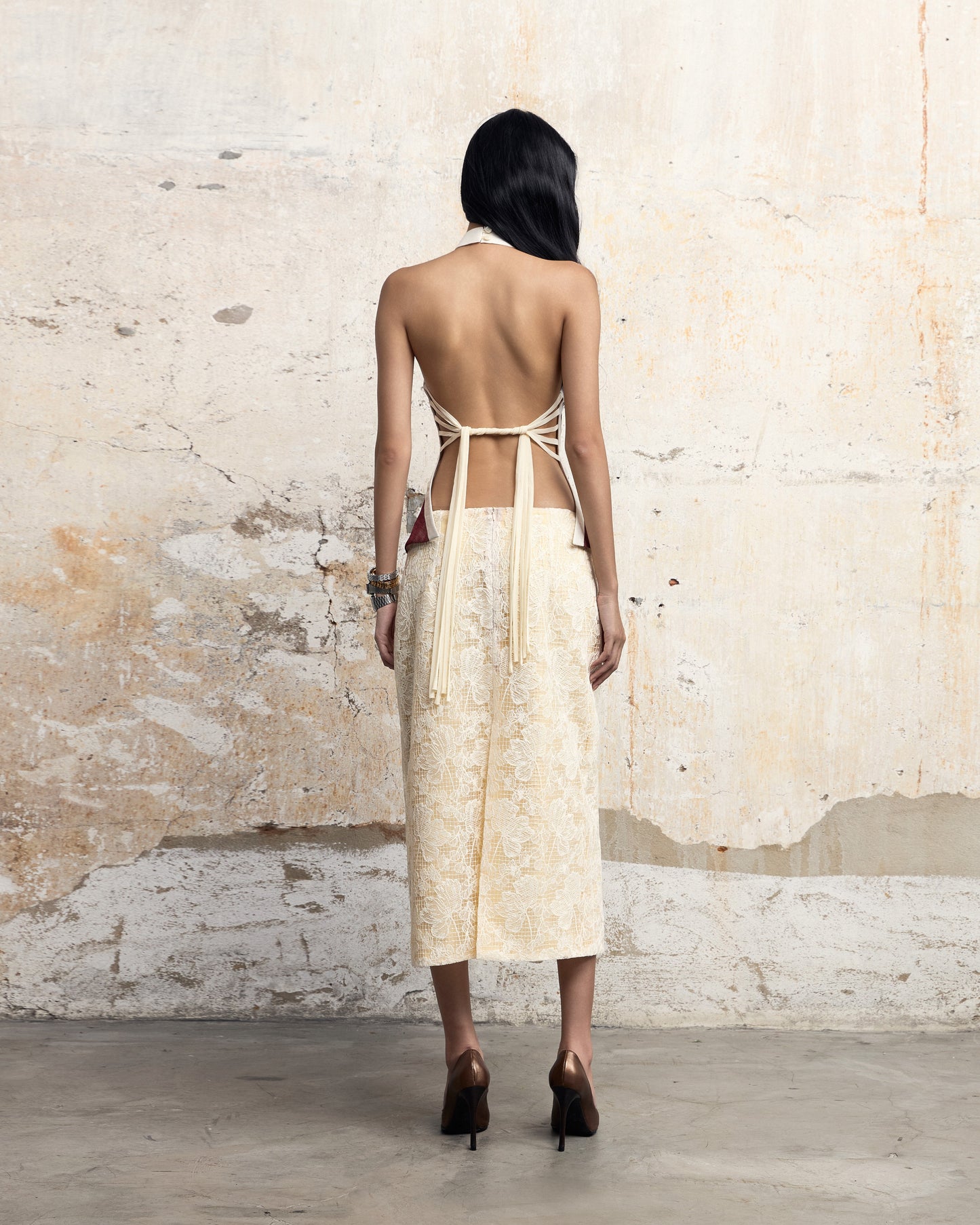 Chân Váy Ren Lá Sen