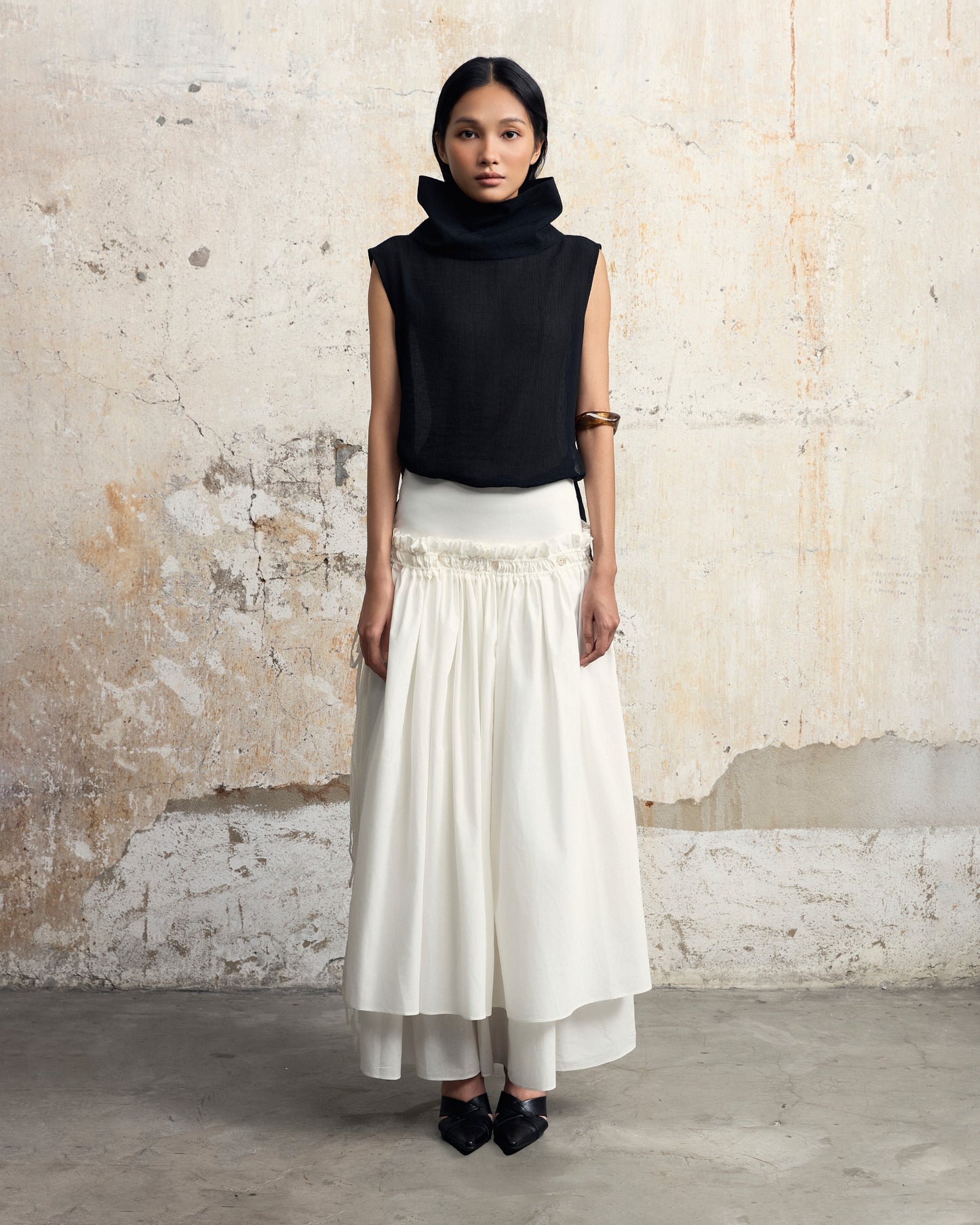 Chân Váy Kép Trắng