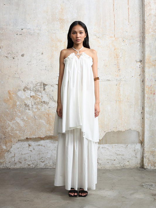 Chân váy kép Trắng Thome Astoud