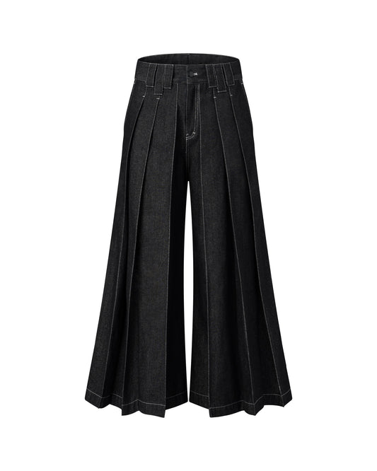 Wide Leg Pleat Jean Caotus Astoud