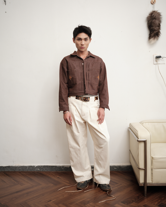 cream-herringbone-loose-baggy-pants saomai homme astoud
